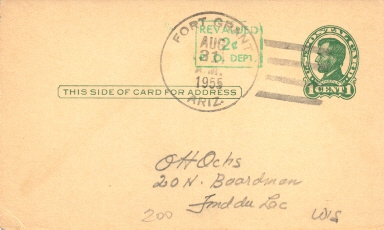 LACS Postcard with Cancelled Stamp 