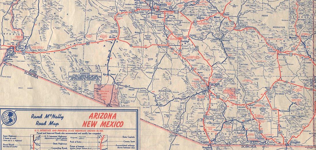 Historic U S Highway 80 Through Arizona On Vintage Postcards 